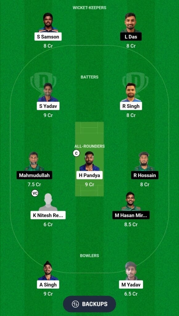 IND vs BAN Dream11 Prediction