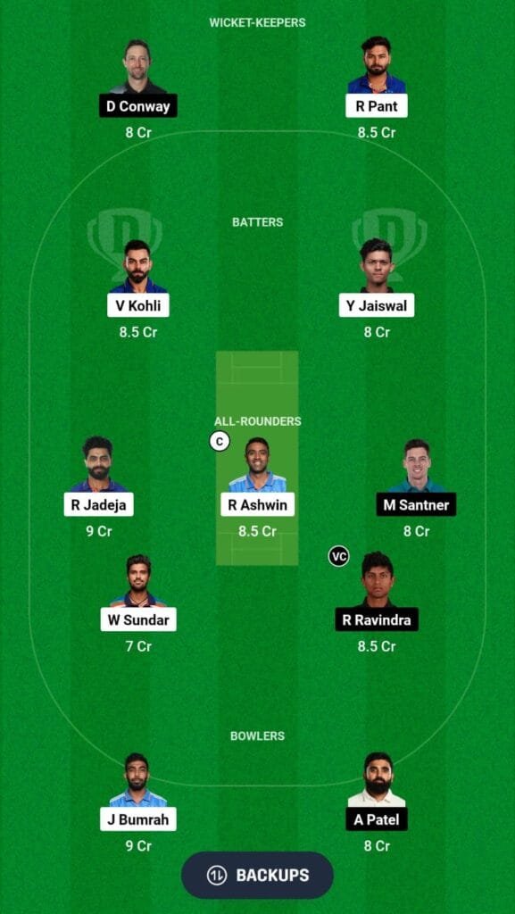 IND vs NZ Dream11 Prediction