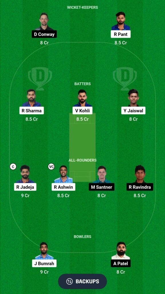IND vs NZ Dream11 Prediction