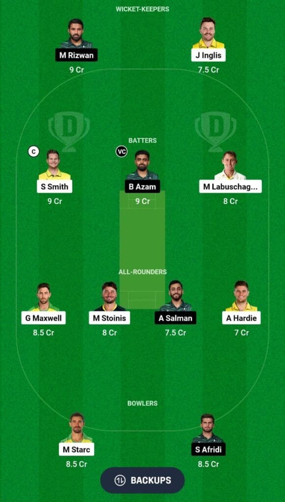 AUS vs PAK Dream11 Prediction
