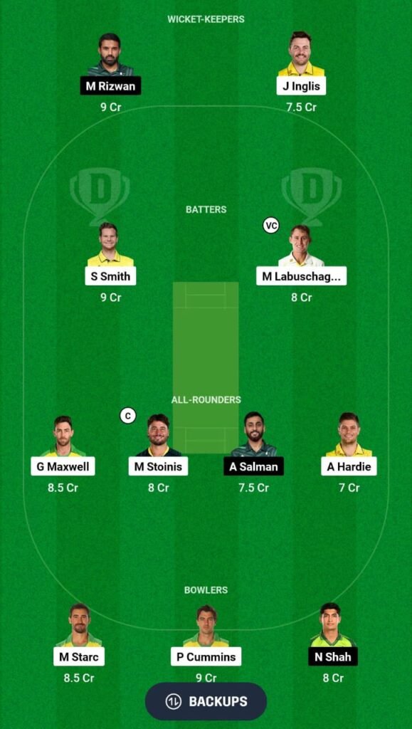 AUS vs PAK Dream11 Prediction