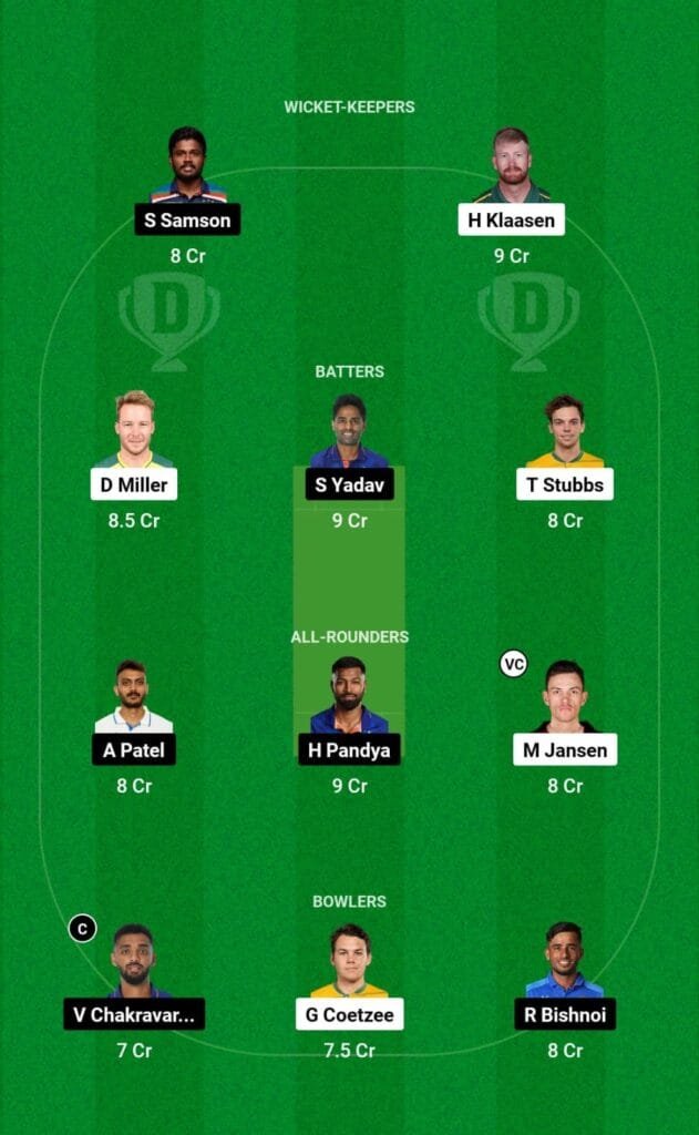 SA vs IND Dream11 Prediction