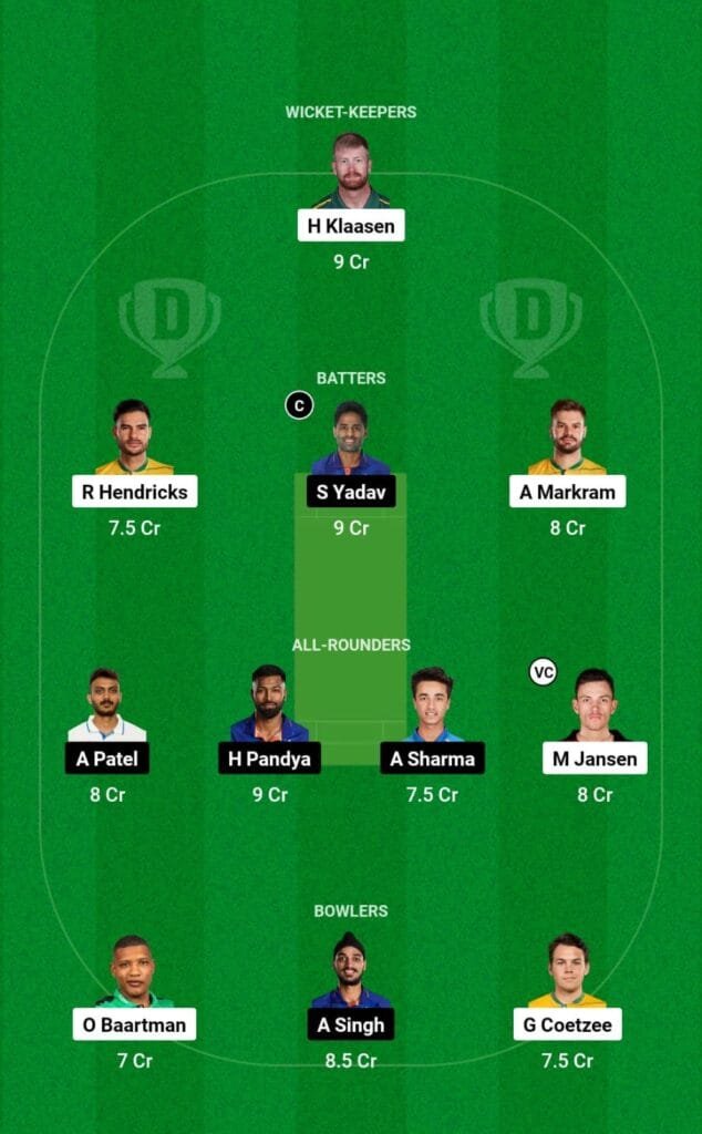 SA vs IND Dream11 Prediction