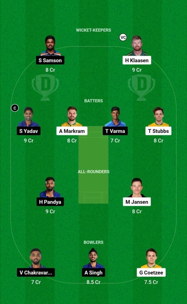 SA vs IND Dream11 Prediction