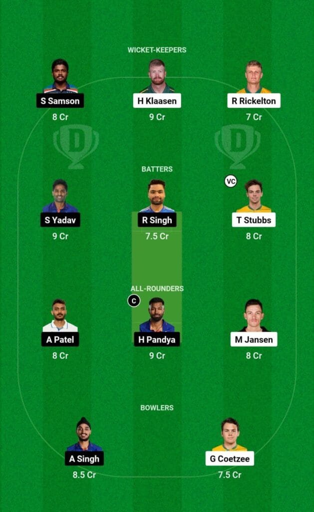 SA vs IND Dream11 Prediction